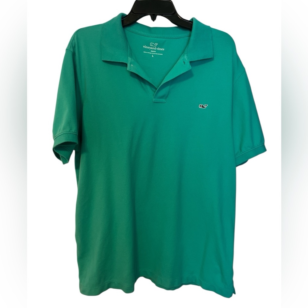 Men’s Teal Vineyard Vines Slim Fit Polo